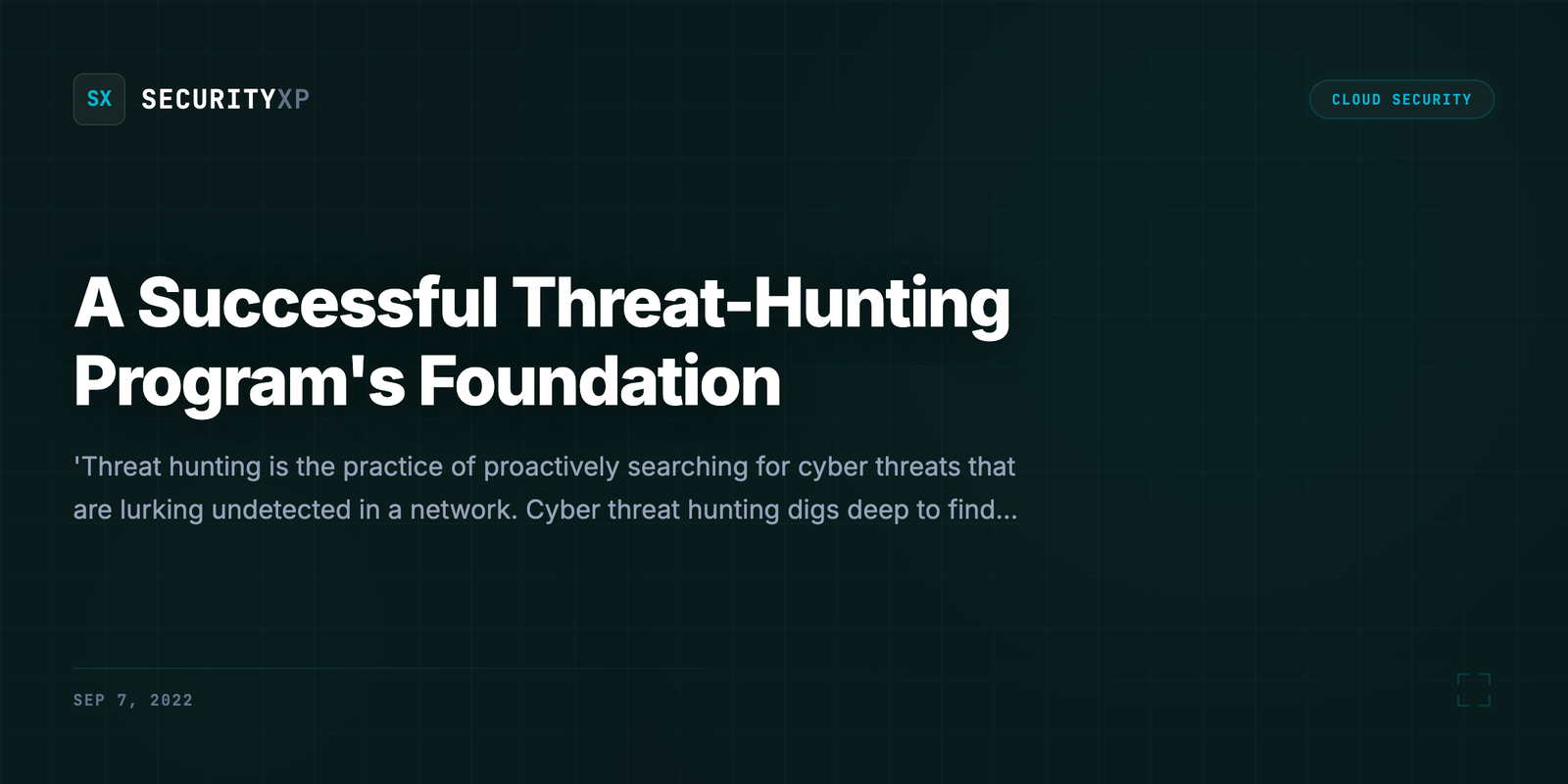 A Successful Threat-Hunting Program's Foundation