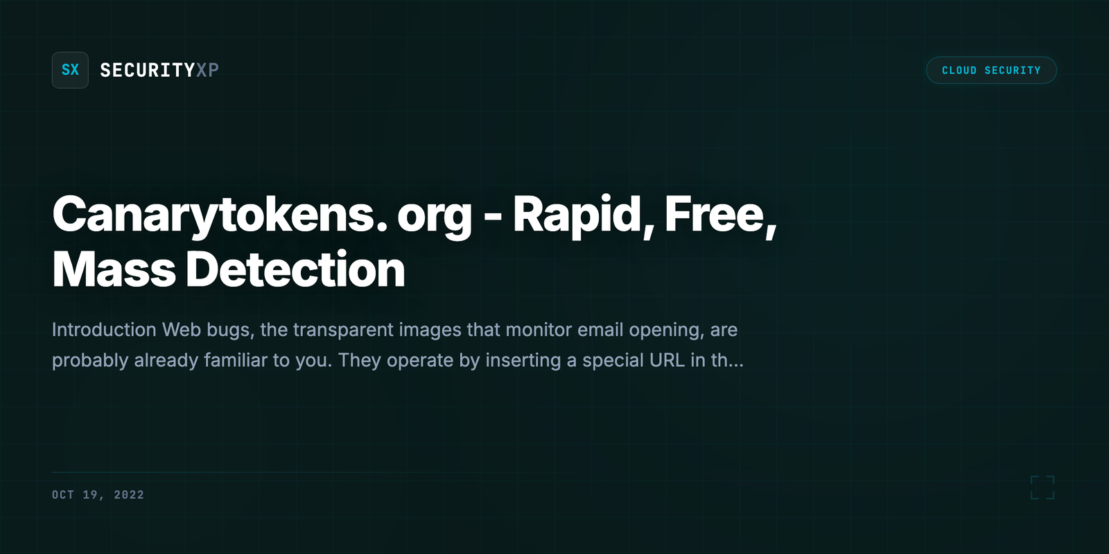Canarytokens. org - Rapid, Free, Mass Detection