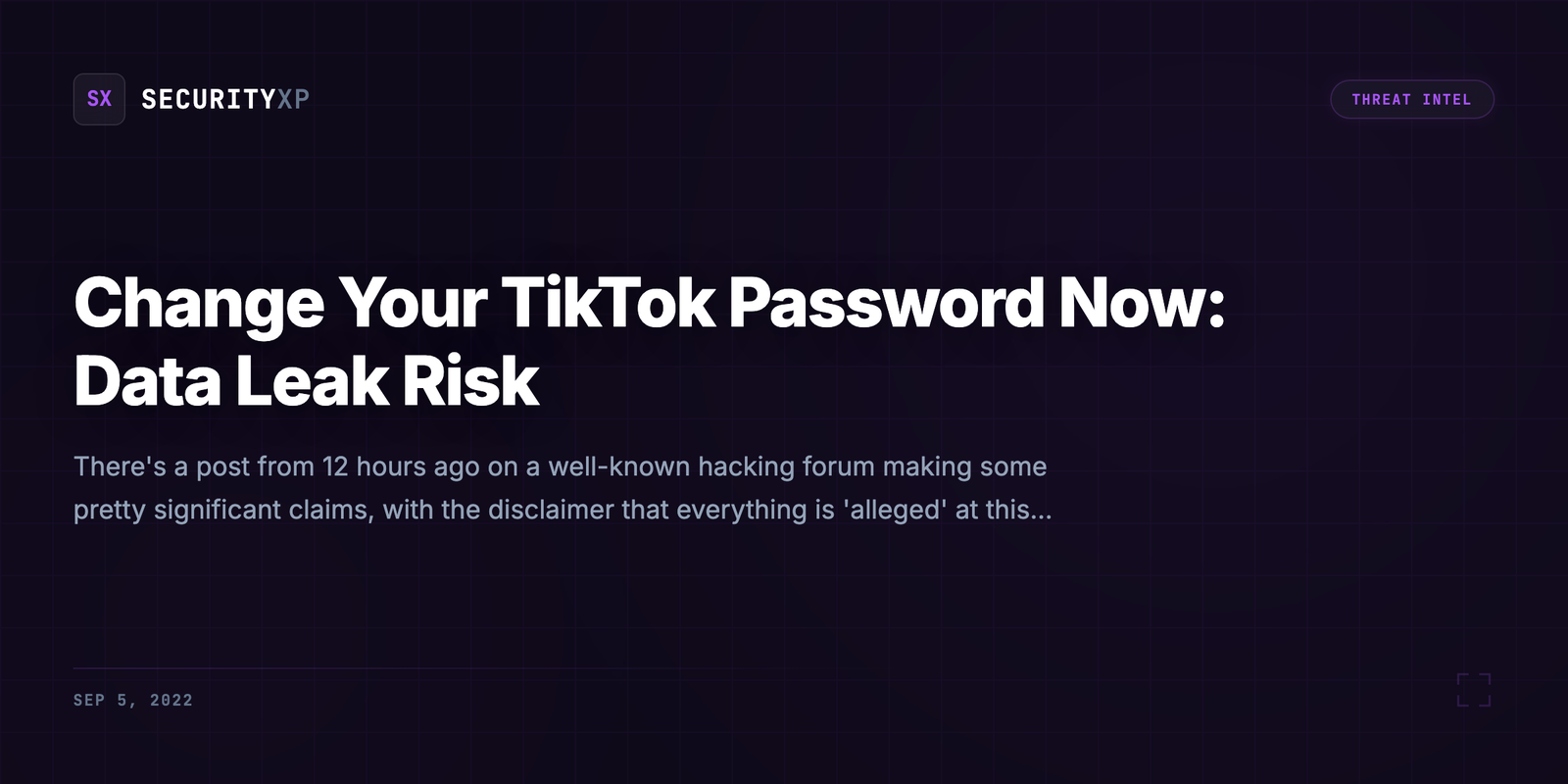 Change Your TikTok Password Now: Data Leak Risk