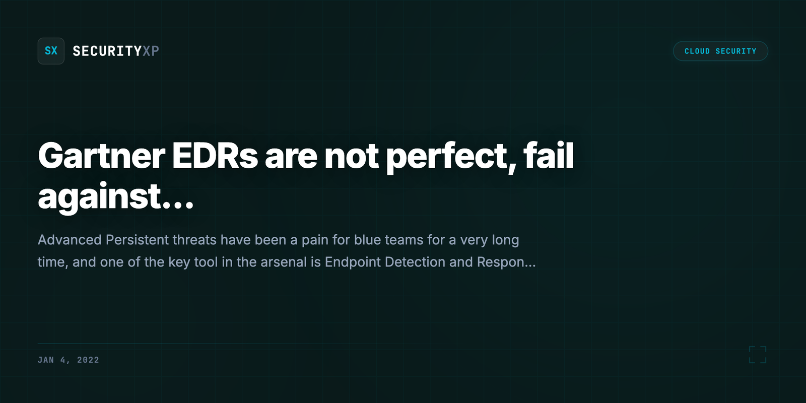 Gartner EDRs are not perfect, fail against...