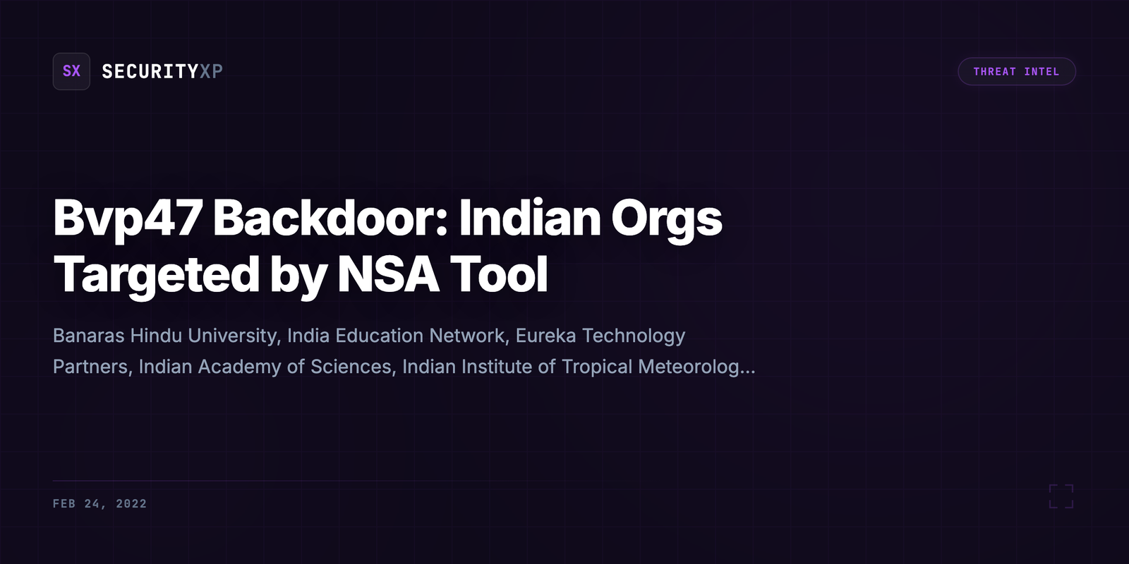 Bvp47 Backdoor: Indian Orgs Targeted by NSA Tool