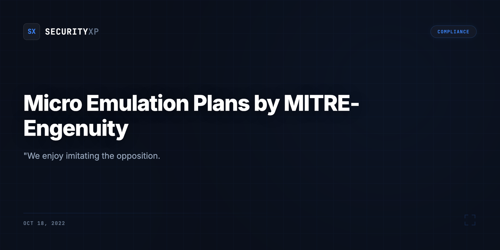 Micro Emulation Plans by MITRE-Engenuity