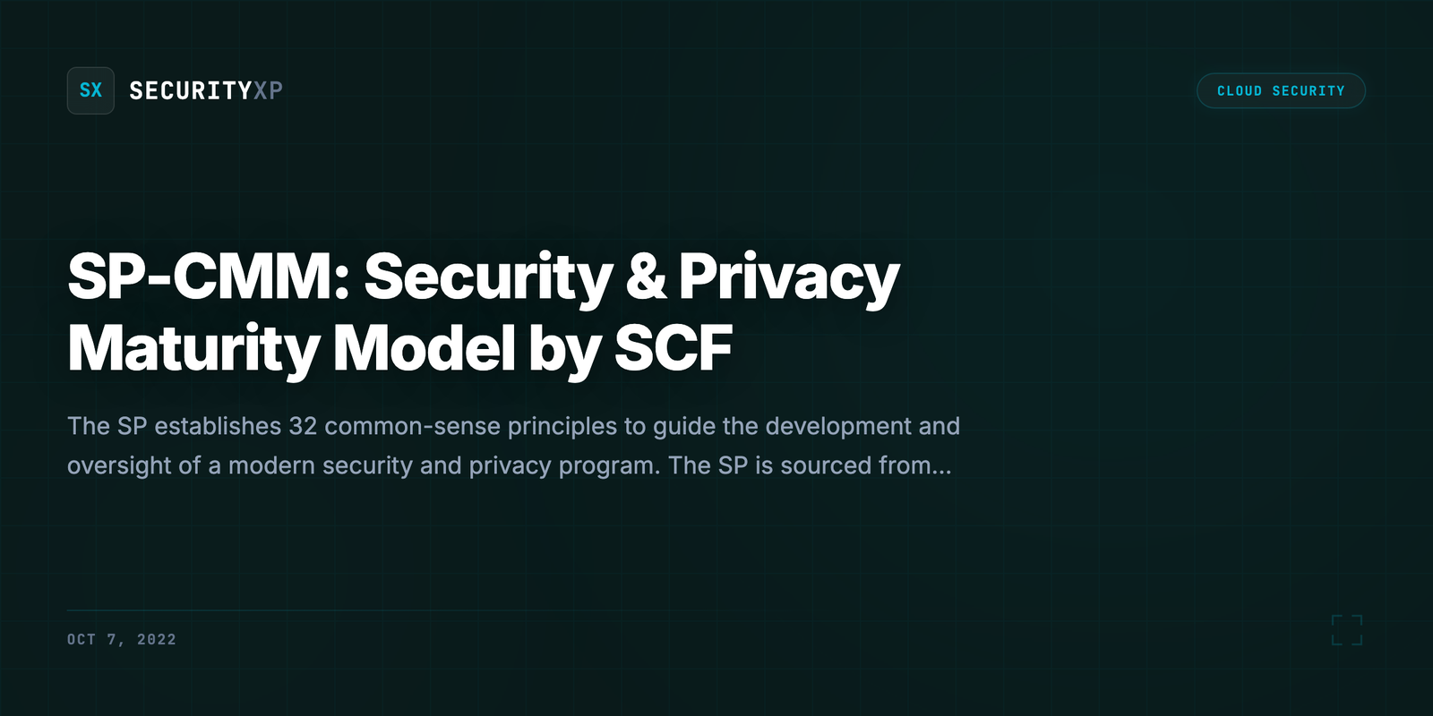 SP-CMM: Security & Privacy Maturity Model by SCF