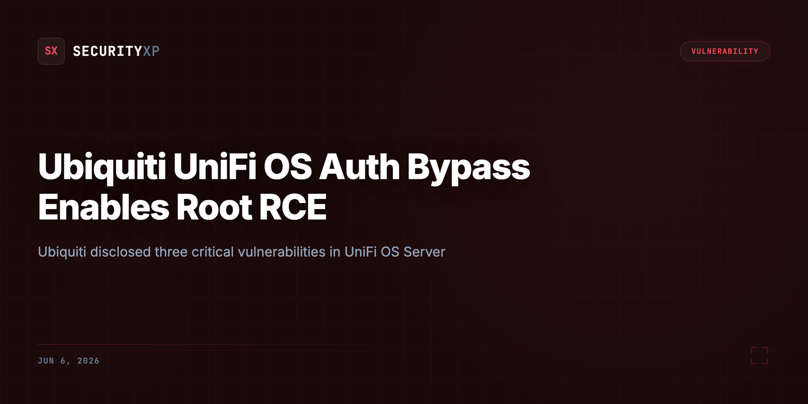Ubiquiti UniFi OS Auth Bypass Enables Root RCE